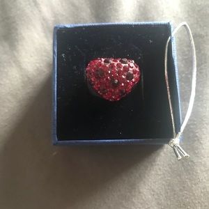 Swarovski ruby red heart ❤️ ring (size small)
